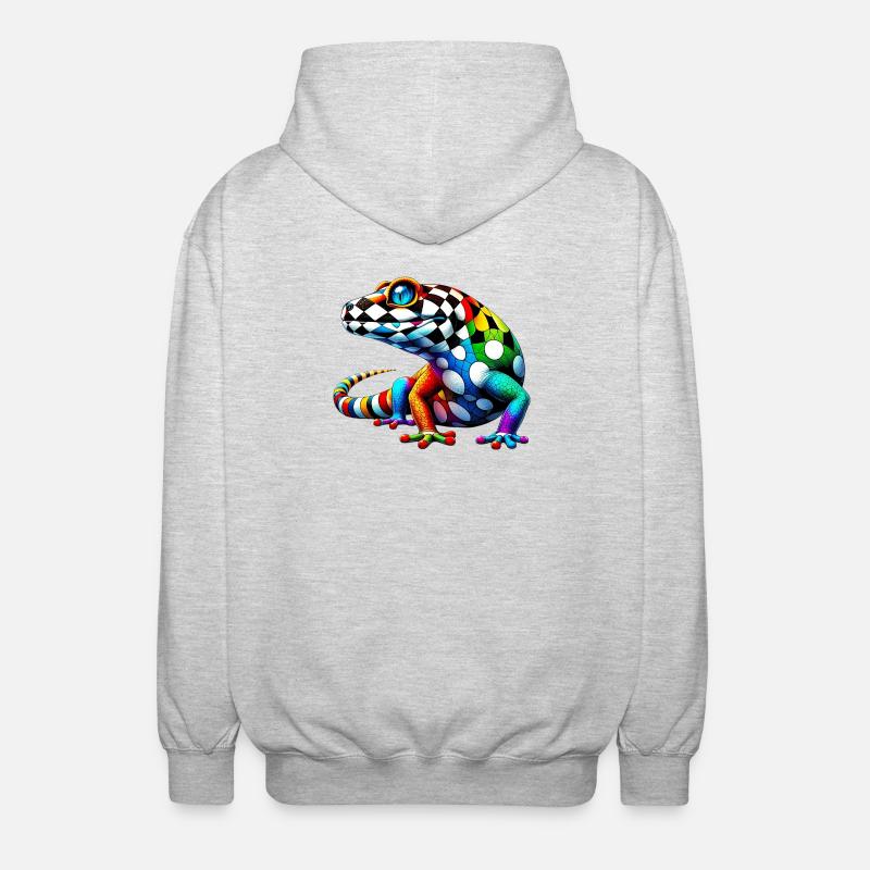 Gecko - Unisex Hooded Jacket - light heather grey