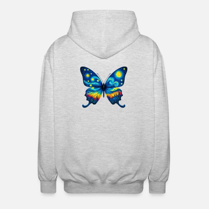 Papillon - Veste à capuche unisexe - gris clair chiné