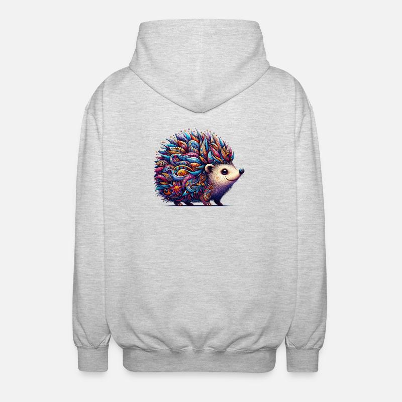Hedgehog - Unisex Hooded Jacket - light heather grey