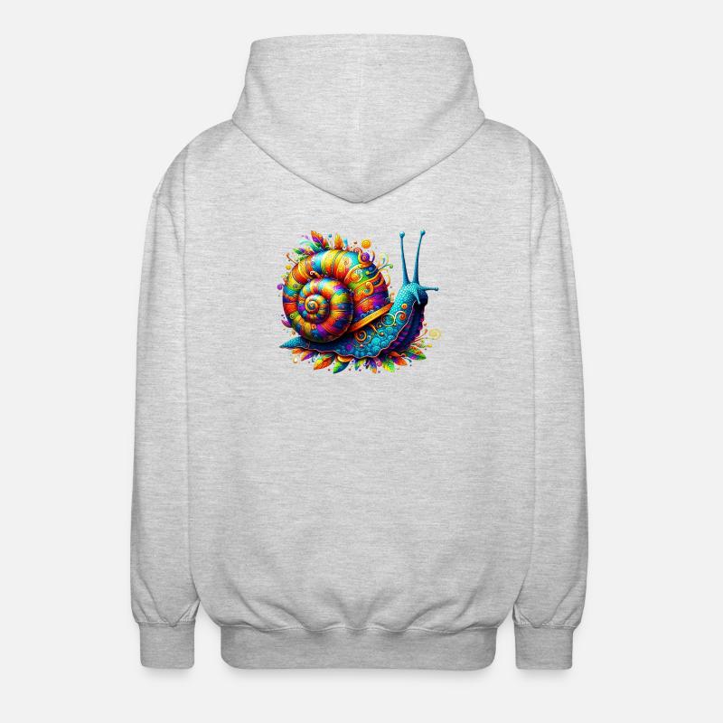 Escargot - Veste à capuche unisexe - gris clair chiné