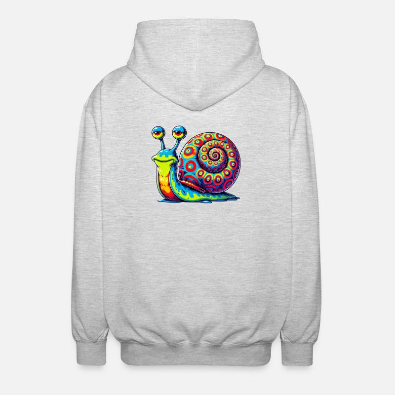 Snail - Unisex Hooded Jacket - light heather grey