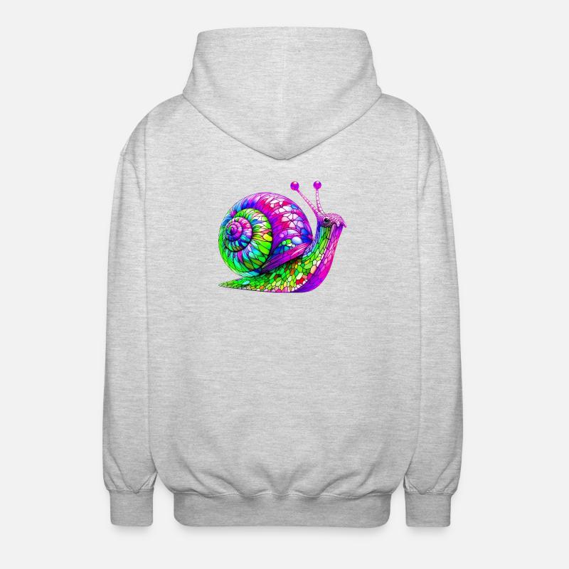 Snail - Unisex Hooded Jacket - light heather grey
