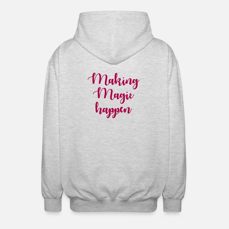 Making Magic Happen Inspiration - Unisex Kapuzenjacke - Hellgrau meliert