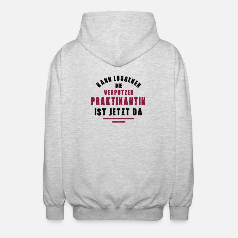 Plasterer Internship Plasterer - Unisex Hooded Jacket - light heather grey