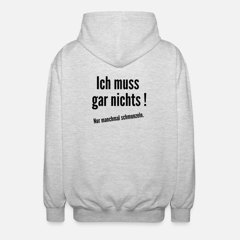 Schmunzeln - Unisex Kapuzenjacke - Hellgrau meliert