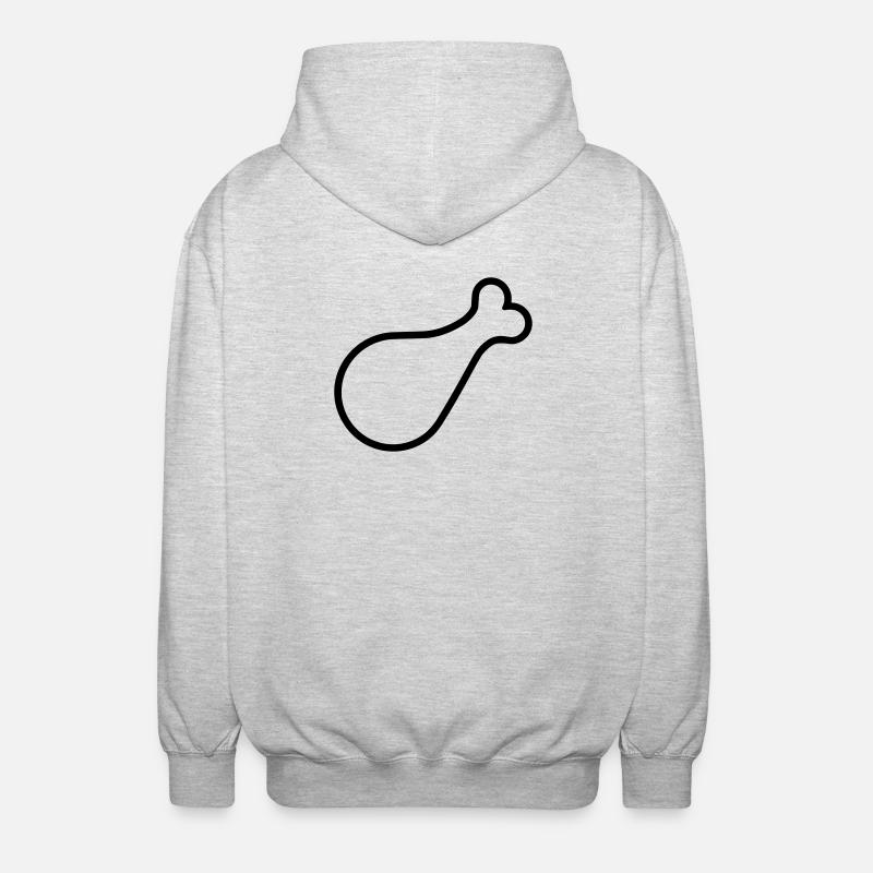 cuisse de poulet - Veste à capuche unisexe - gris clair chiné