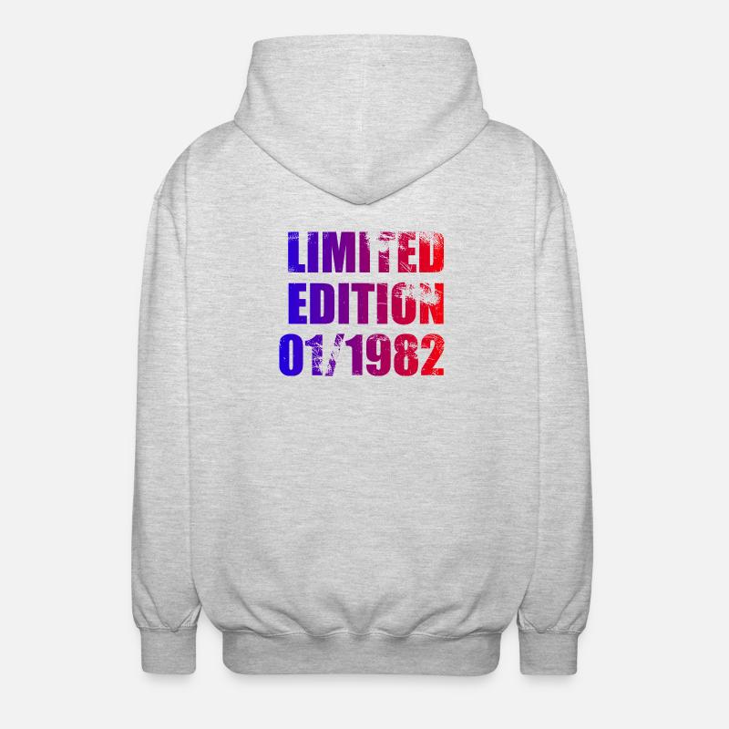 44e anniversaire Édition limitée 01/1982 - Veste à capuche unisexe - gris clair chiné