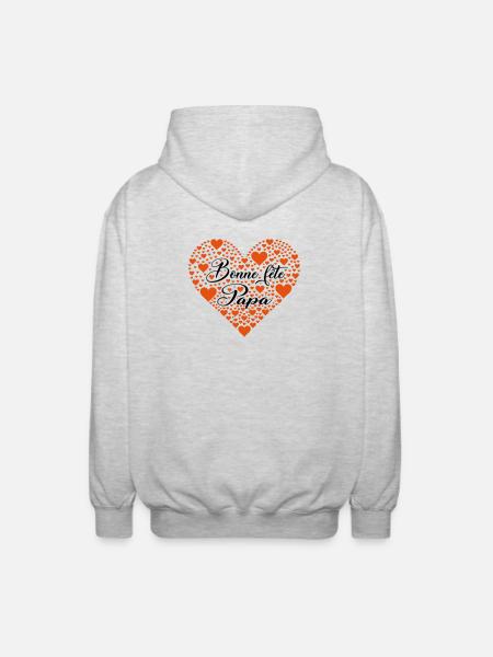 Happy Father's Day - Unisex Hooded Jacket - light heather grey