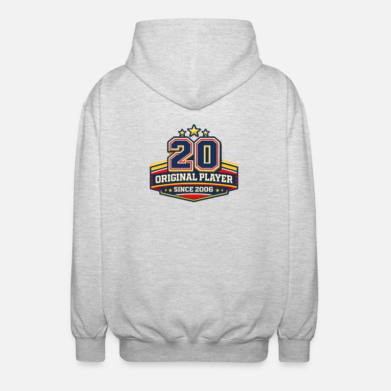 20e anniversaire 2006 - Veste à capuche unisexe - gris clair chiné
