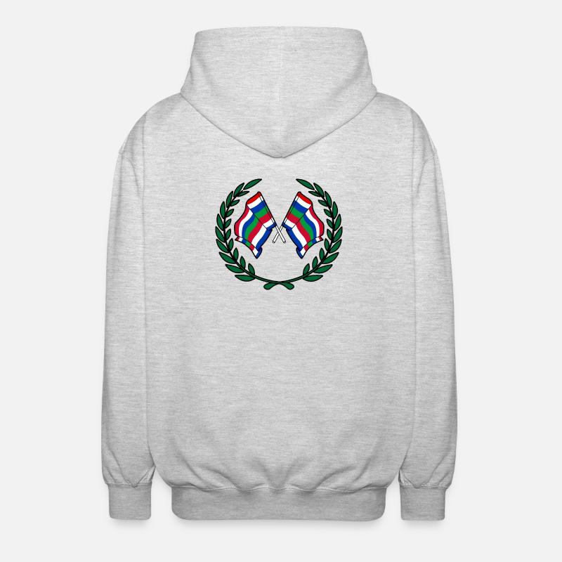Schier Laurel Flags – Island Pride - Veste à capuche unisexe - gris clair chiné