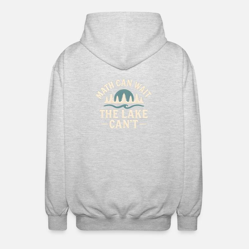 Lake Can't Wait - Unisex Hooded Jacket - light heather grey