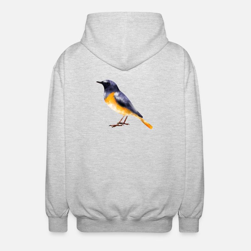 Gartenrotschwanz - Unisex Kapuzenjacke - Hellgrau meliert