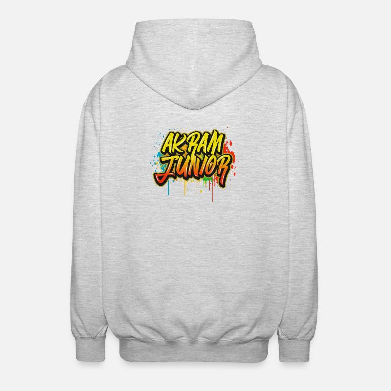 Akram Junior Graffiti - Unisex Hooded Jacket - light heather grey
