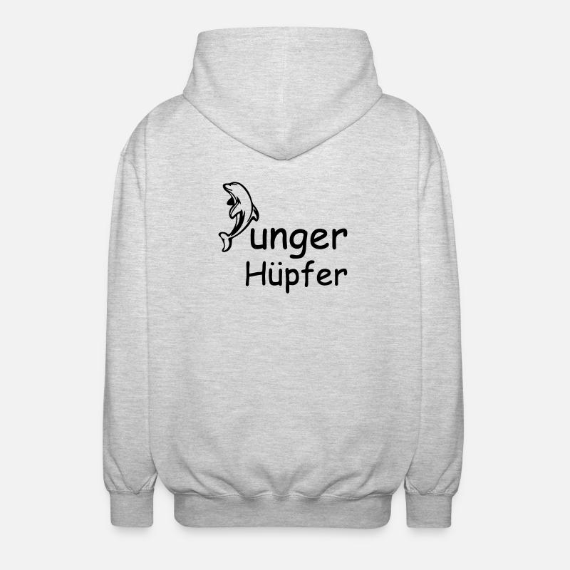 Junger Hüpfer Geschenk - Unisex Kapuzenjacke - Hellgrau meliert