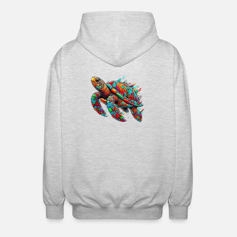 Turtle - Unisex Hooded Jacket - light heather grey