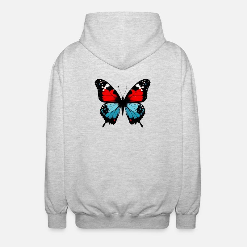 Papillon - Veste à capuche unisexe - gris clair chiné