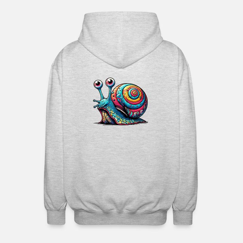 Escargot - Veste à capuche unisexe - gris clair chiné