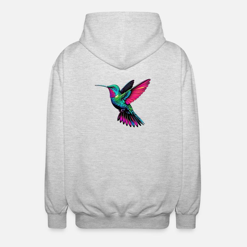 Kolibri - Unisex Kapuzenjacke - Hellgrau meliert