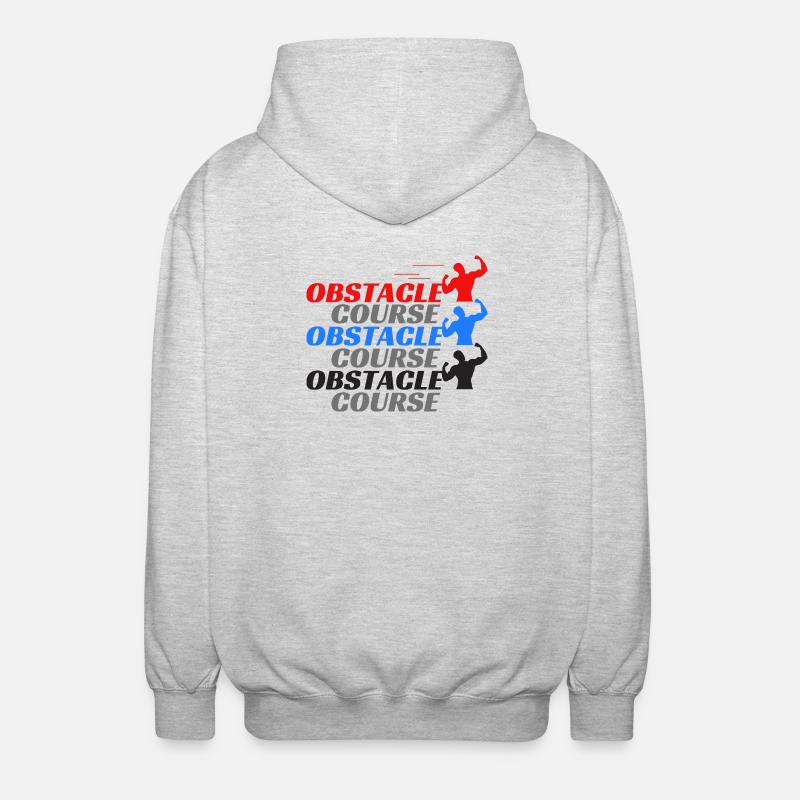 Parcours d’obstacles - Obstacles - Veste à capuche unisexe - gris clair chiné