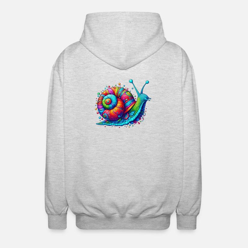 Escargot - Veste à capuche unisexe - gris clair chiné