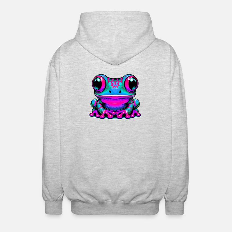 Frosch - Unisex Kapuzenjacke - Hellgrau meliert