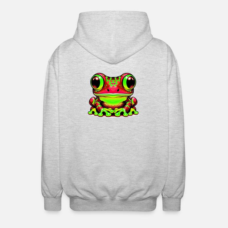 Frosch - Unisex Kapuzenjacke - Hellgrau meliert