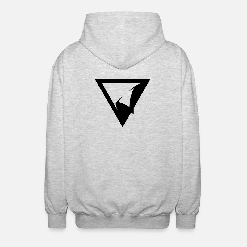 TRIANGLE PATCH - Unisex Hooded Jacket - light heather grey