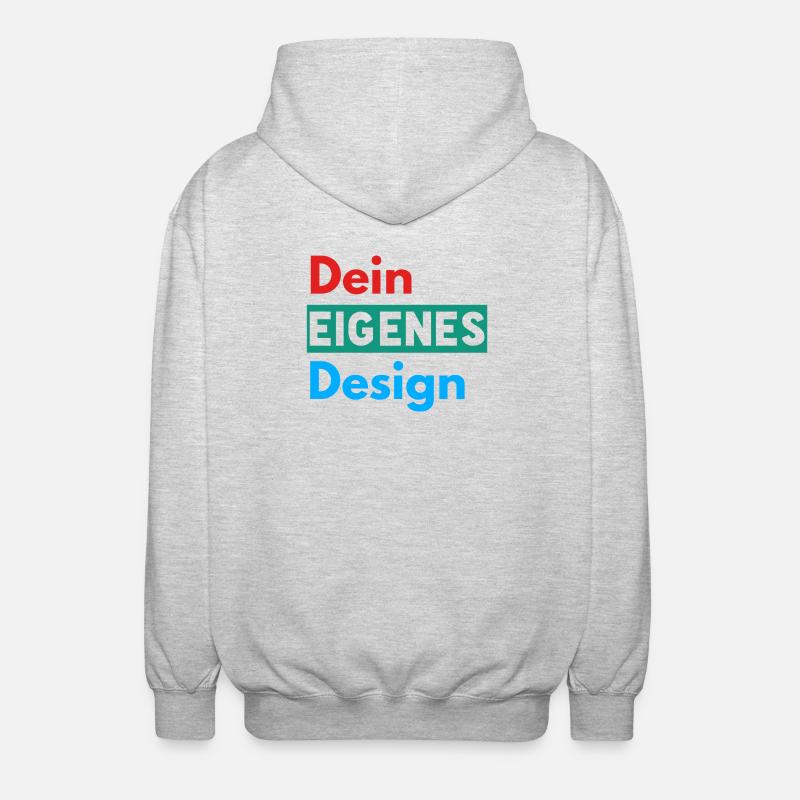 Dein Eigenes Design - Unisex Kapuzenjacke - Hellgrau meliert