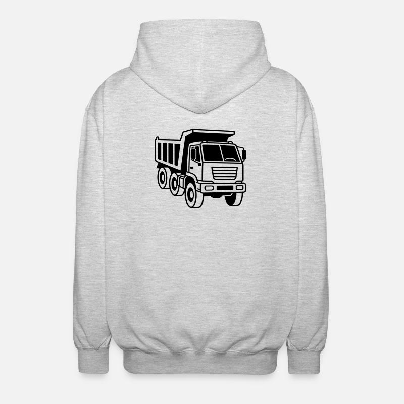 Muldenkipper - Unisex Kapuzenjacke - Hellgrau meliert