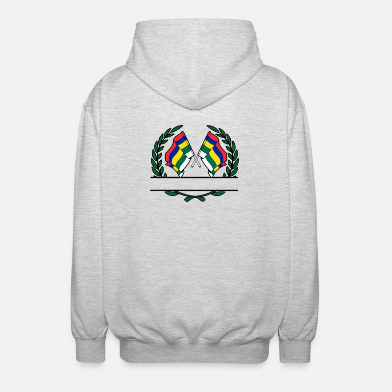 Terschelling Lorbeerflaggen – Island Pride - Unisex Kapuzenjacke - Hellgrau meliert