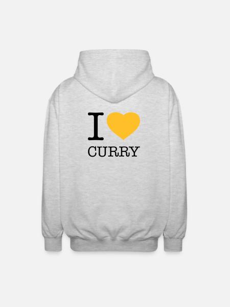 I LOVE CURRY - Unisex Hooded Jacket - light heather grey