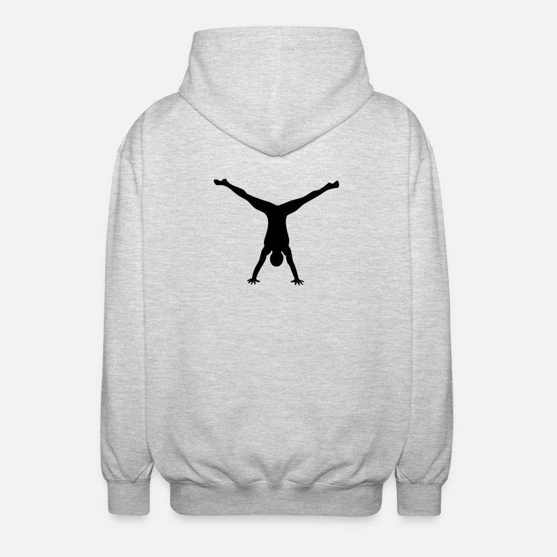 gymnastics3 - Unisex Kapuzenjacke - Hellgrau meliert