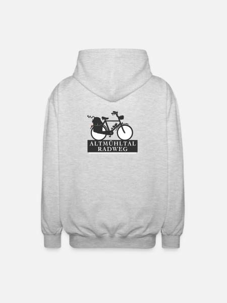 Altmühltal Radweg - Unisex Kapuzenjacke - Hellgrau meliert