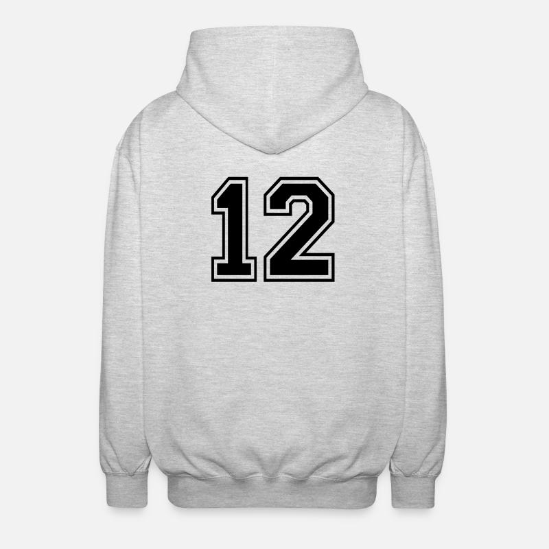 12 - Unisex Kapuzenjacke - Hellgrau meliert