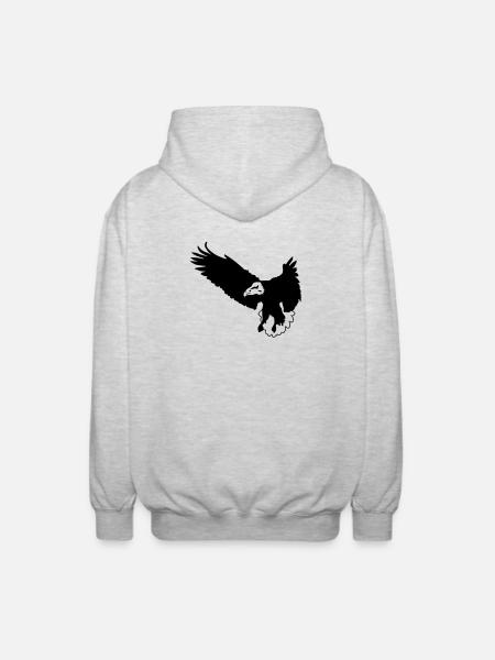 adler - Veste à capuche unisexe - gris clair chiné