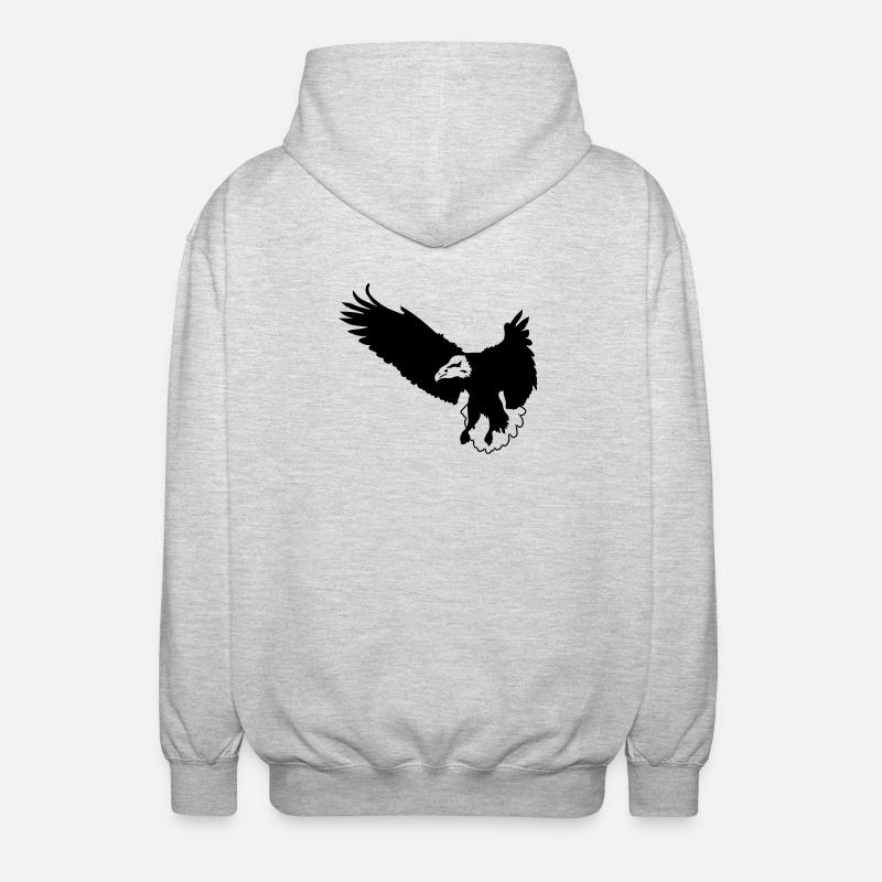 Adler - Unisex Kapuzenjacke - Hellgrau meliert