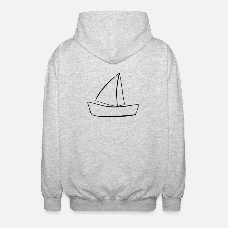 Boot - Unisex Kapuzenjacke - Hellgrau meliert