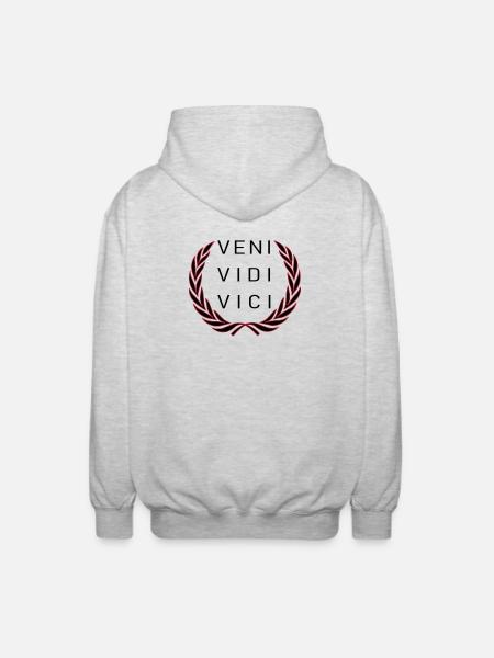 Veni Vidi Vici - Unisex Hooded Jacket - light heather grey