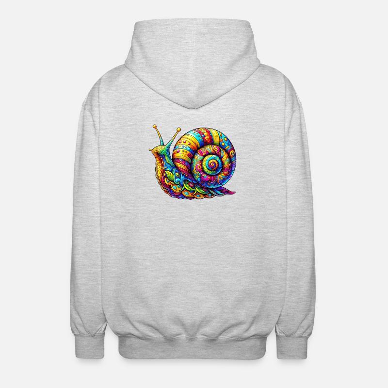 Escargot - Veste à capuche unisexe - gris clair chiné