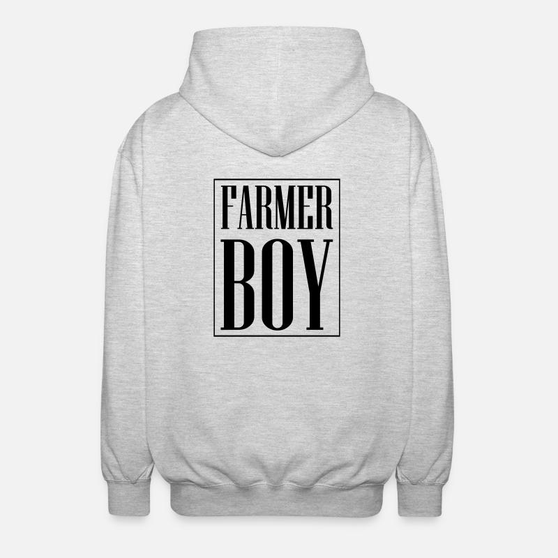 Garçon fermier - Veste à capuche unisexe - gris clair chiné