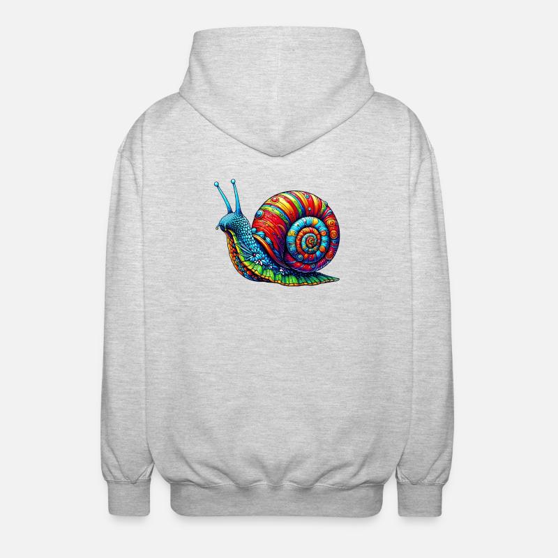 Snail - Unisex Hooded Jacket - light heather grey