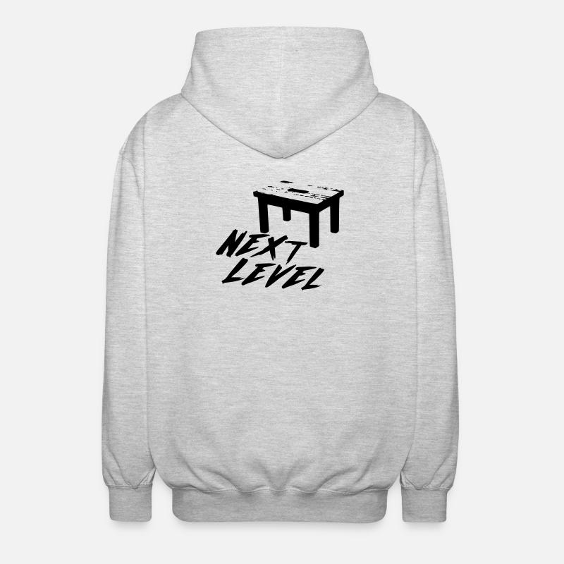 Next Level - Unisex Kapuzenjacke - Hellgrau meliert