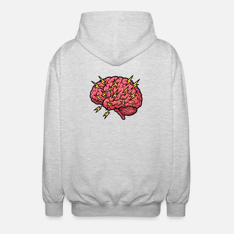 Blitzbrain Pop Art - Unisex Hooded Jacket - light heather grey