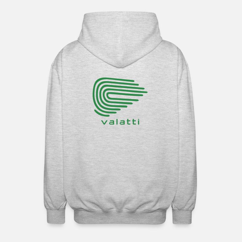 Valatti Green Wave Line Abstract - Unisex Kapuzenjacke - Hellgrau meliert
