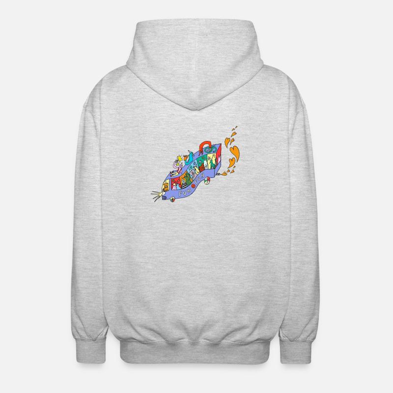 FUN_FUN_EXPRESS - Unisex Kapuzenjacke - Hellgrau meliert