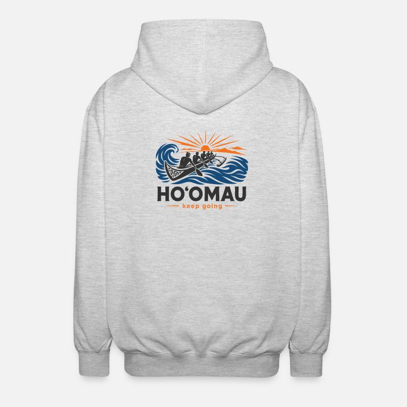 Hoomau Keep Going - Unisex Hooded Jacket - light heather grey