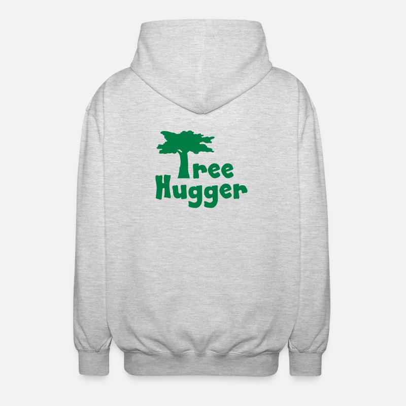 Tree Hugger - Unisex Kapuzenjacke - Hellgrau meliert