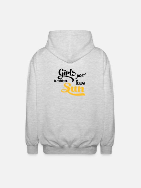 sun - Unisex Hooded Jacket - light heather grey