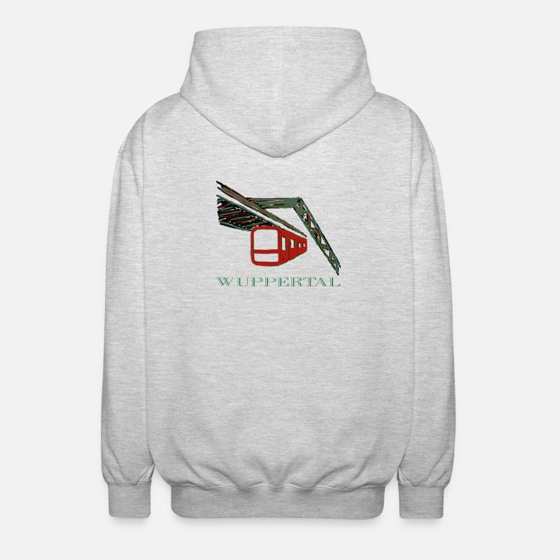 Schwebebahn - Unisex Kapuzenjacke - Hellgrau meliert