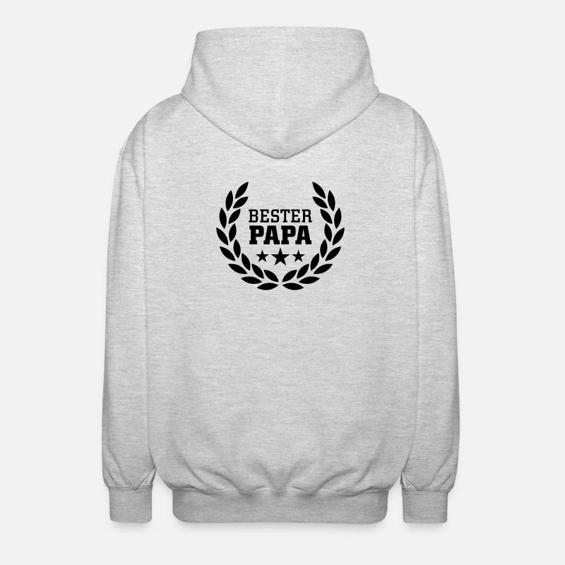 Bester Papa - Unisex Kapuzenjacke - Hellgrau meliert